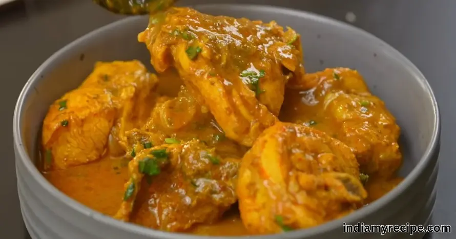 Zero Oil Chicken Curry Recipe in Hindi