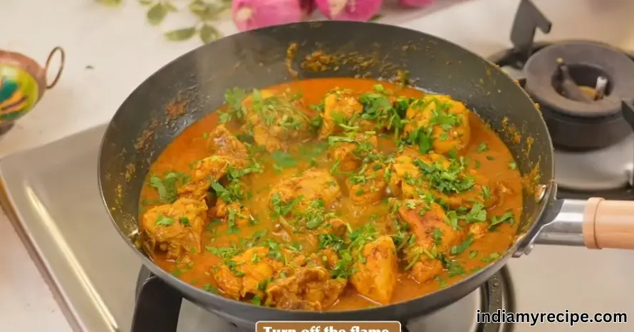Zero Oil Chicken Curry Recipe in Hindi