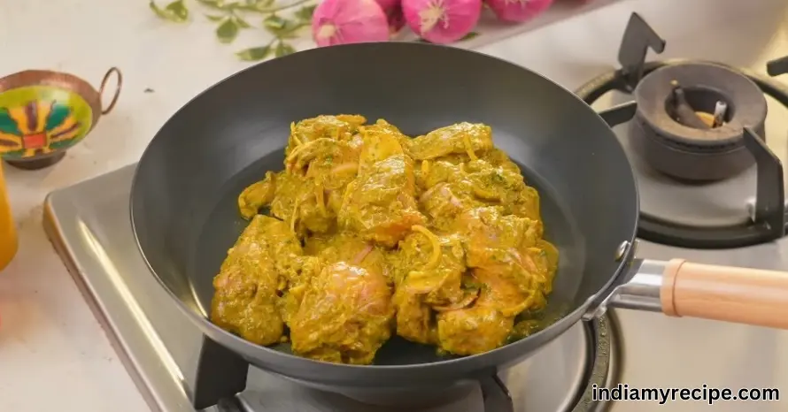 Zero Oil Chicken Curry Recipe in Hindi