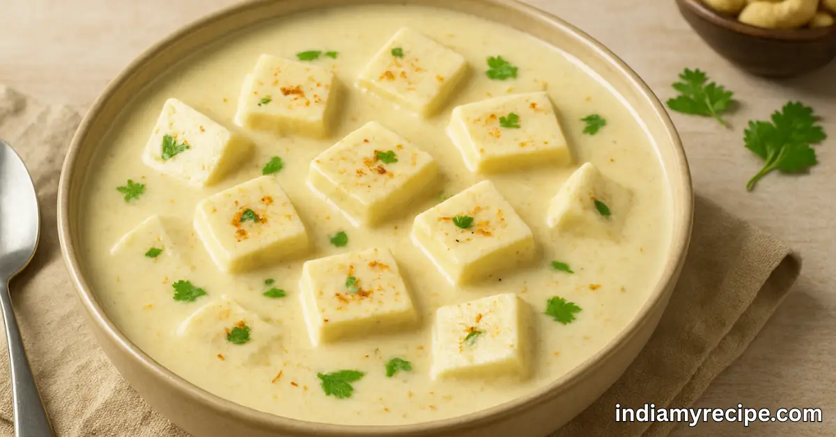 White Shahi Paneer Recipe in Hindi